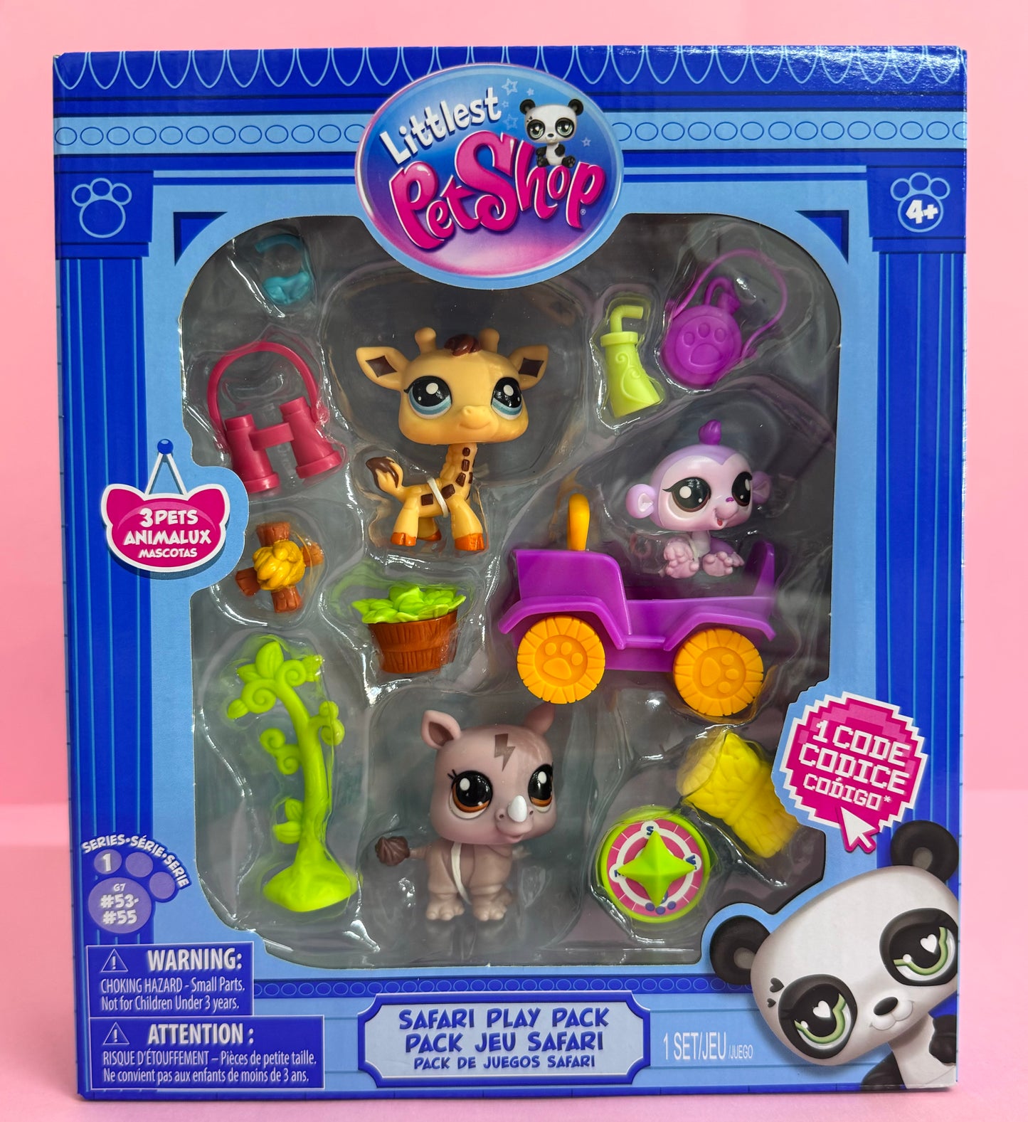 Littlest Pet Shop Gen 7 Safari Play Pack - Giraffe, Monkey and Rhino