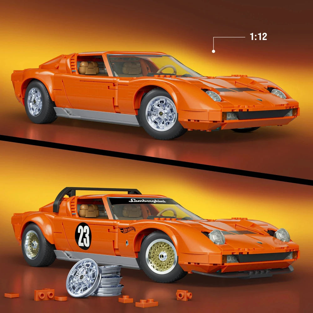 Mattel Brick Shop - Hot Wheels - '71 Lamborghini Miura P400 SV