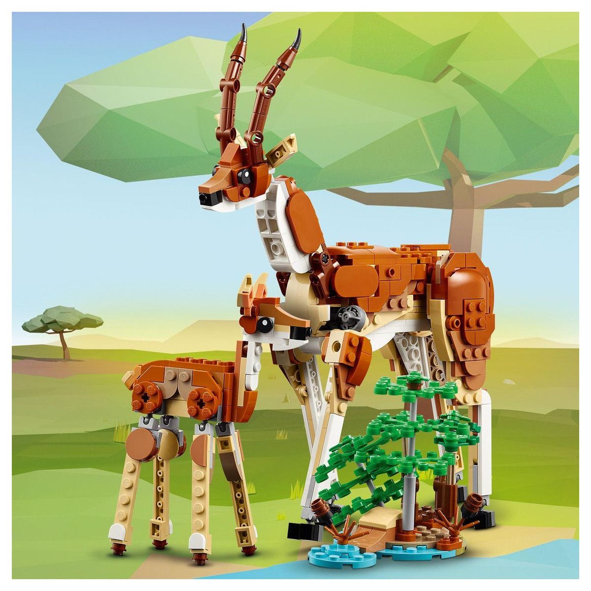 LEGO Creator 3in1 Wild Safari Animals 31150 Building Toy Set
