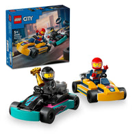 LEGO City Go-Karts and Race Drivers Building Toy Cars - 99 Pieces (60400)