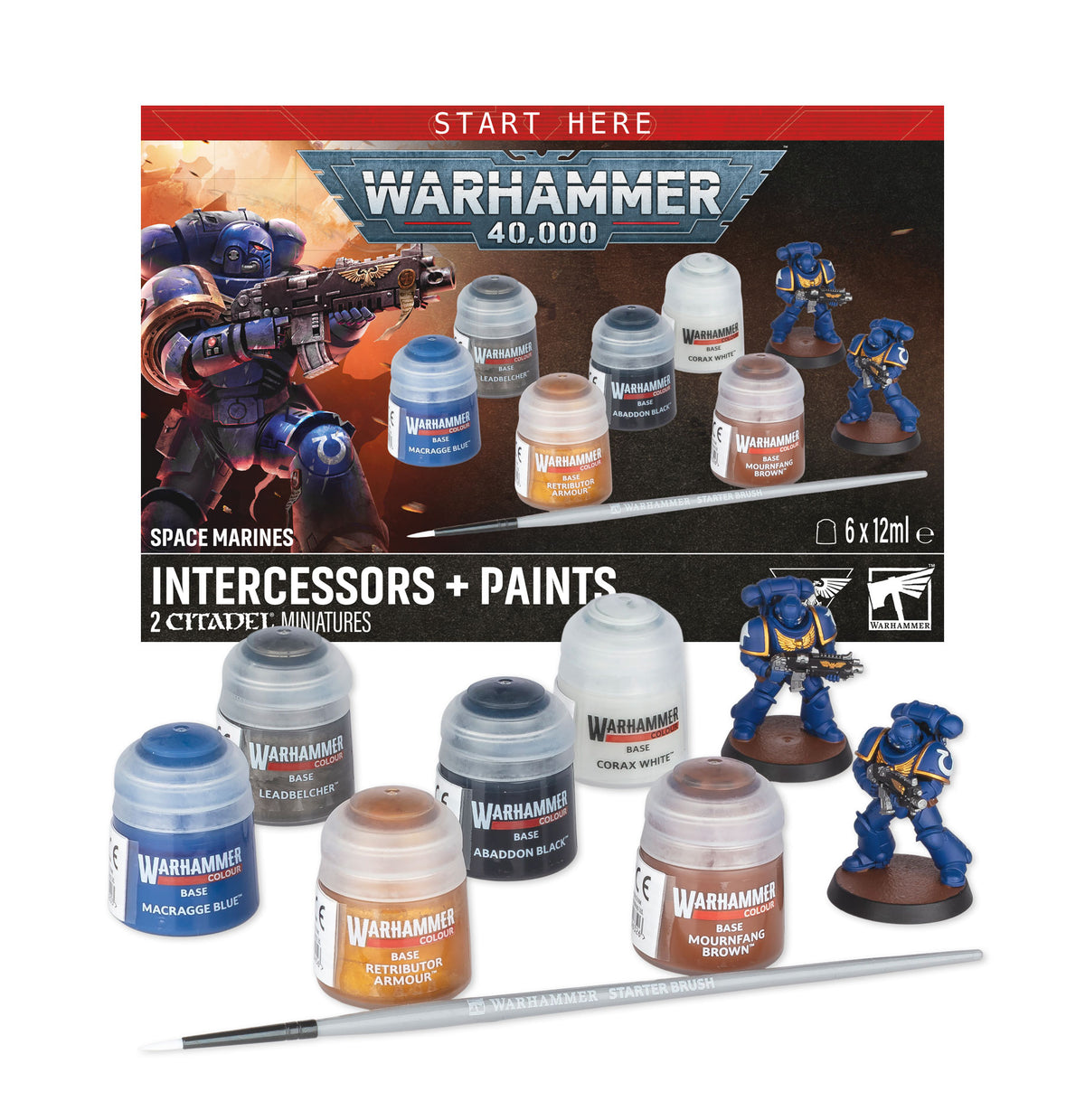 Warhammer: 40K - Space Marines Intercessors Plus Paints