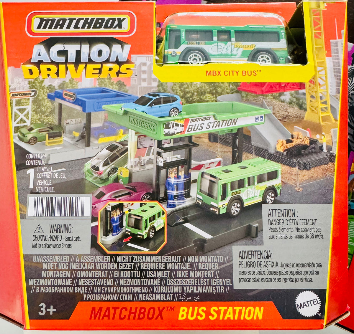 Matchbox - Action Driver Playset - Bus Station With MBX City Bus| Toyclick