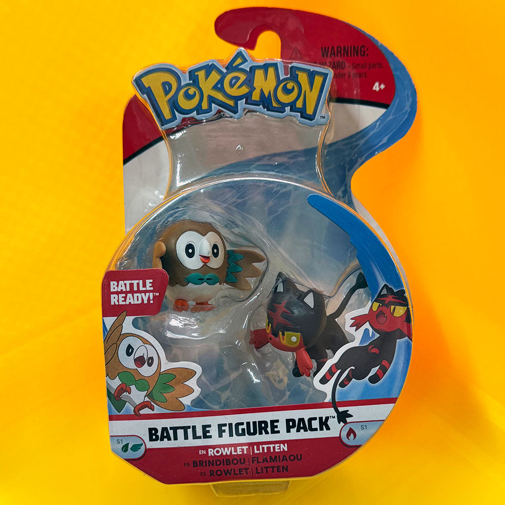Pokémon Battle Figures - Rowlet & Litten
