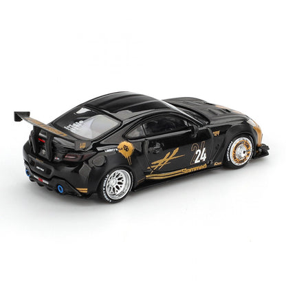 Mini GT 1024 - Toyota - Toyota GR86 LB Nation Black / Gold  - Scale 1:64