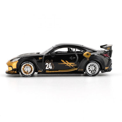 Mini GT 1024 - Toyota - Toyota GR86 LB Nation Black / Gold  - Scale 1:64
