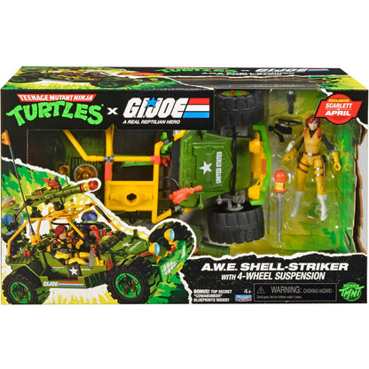 TMNT x G.I. Joe - All-Weather and Environment (AWE) Shell-Striker Vehicle with April x Scarlett