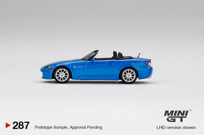 Mini GT - Honda S2000 (AP2) Bermuda Blue Pearl - #287 1:64