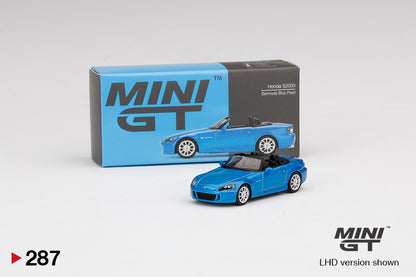Mini GT - Honda S2000 (AP2) Bermuda Blue Pearl - #287 1:64