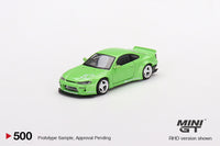 MINI GT - Nissan Silvia (S15) Rocket Bunny Green - 500 scale 1:64