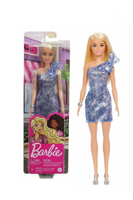 Barbie Glitz Blonde Doll in Blue Dress