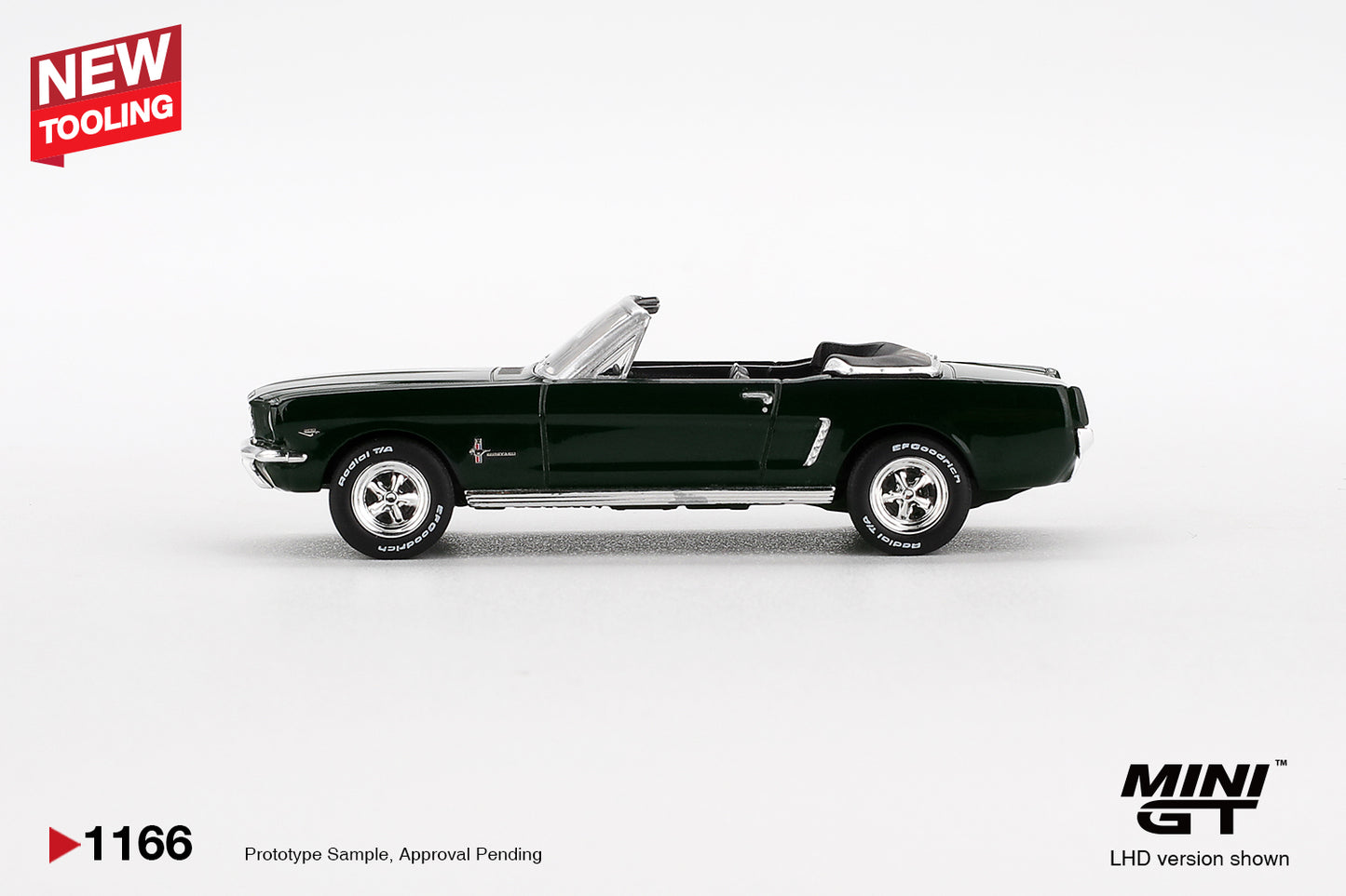 Mini GT 1166 -  Ford Mustang - Ford Mustang Convertible 1964 (Highland Green) - Scale 1:64