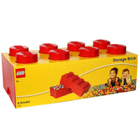 Lego Brick Drawer 8 knobs Red