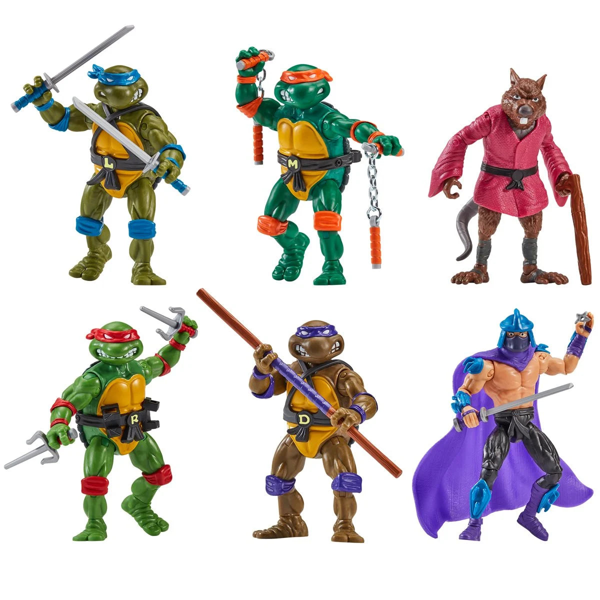 Teenage Mutant Ninja Turtles Retro Remastered Action Figure 6-Pack
