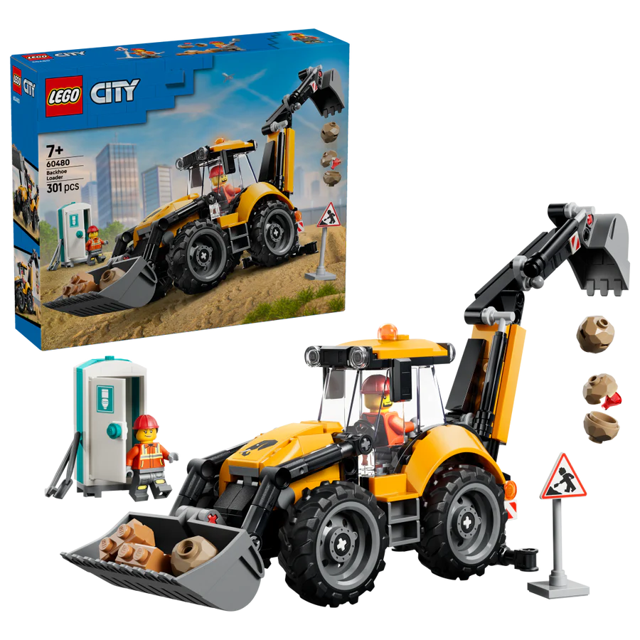 60480 - Lego City - Yellow Backhoe Loader