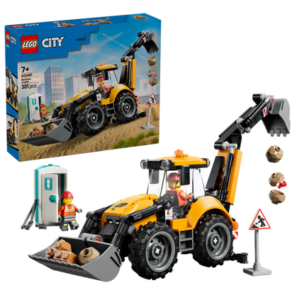 60480 - Lego City - Yellow Backhoe Loader