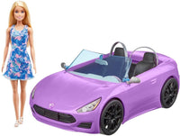 Barbie Doll (Blonde) & Purple Convertible