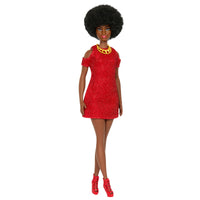 Barbie Fashionista 221 Red Sparkle Dress