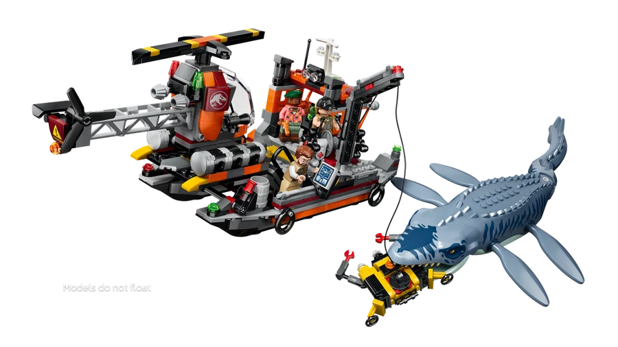 Lego Jurassic Park - Mosasaurus Dinosaur Boat Attack - (77983)