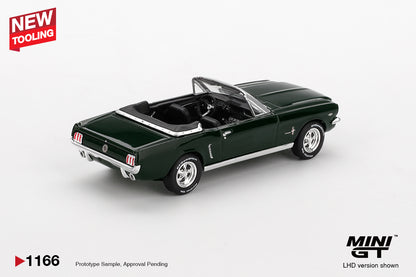 Mini GT 1166 -  Ford Mustang - Ford Mustang Convertible 1964 (Highland Green) - Scale 1:64