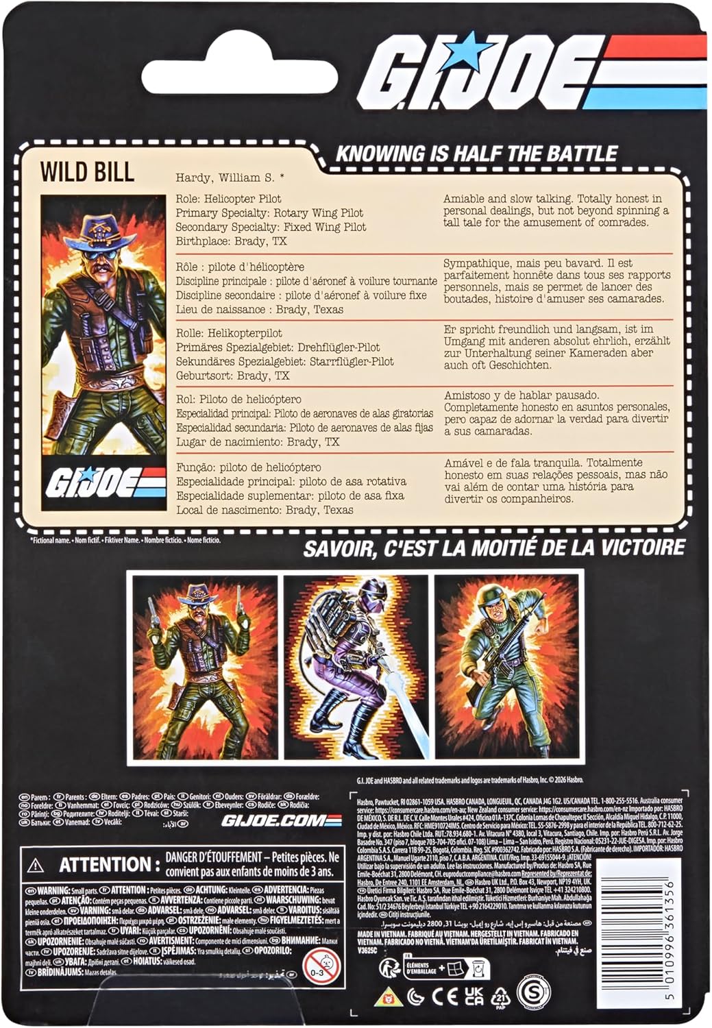G.I. Joe Classifieds - Retro Card William "Wild Bill" Hardy
