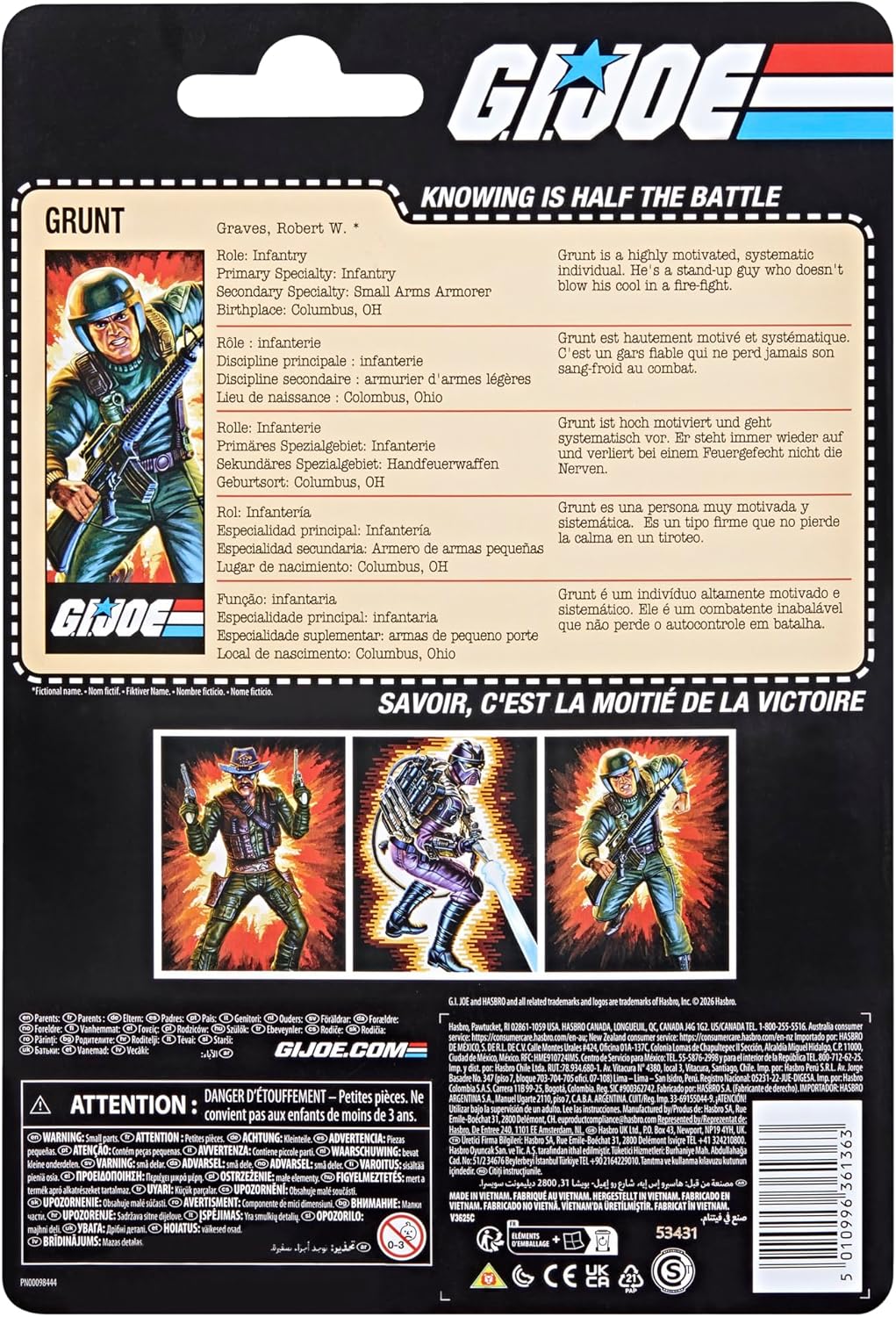 G.I. Joe Classifieds - Retro Card, Robert 'Grunt' Graves