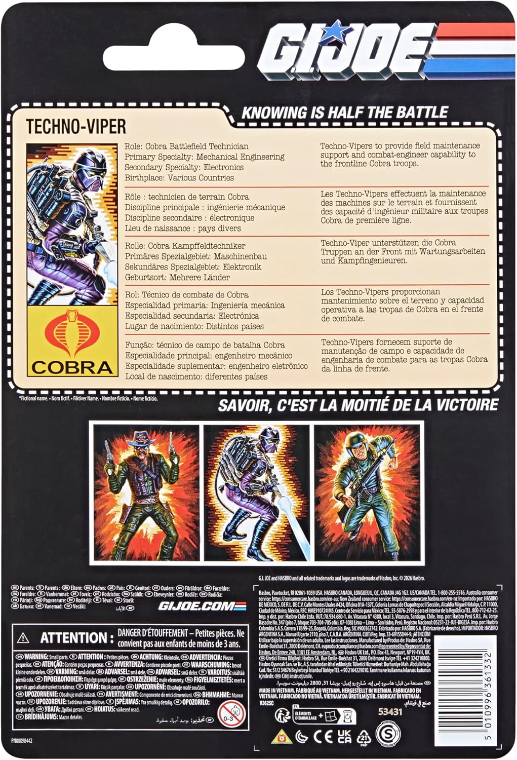 G.I. Joe Classifieds - Retro Card, Techno-Viper