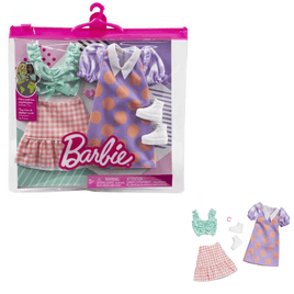 Barbie Fashion Pack Lilac polka dot dress & skirt