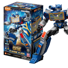 Transformers toy figure with packaging on a white background