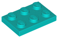 Plate 2 x 3 ( 4 in a box)