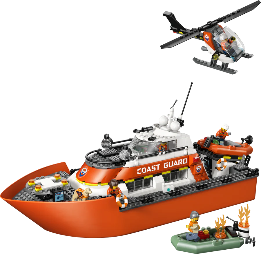 Lego - Coast Guard Rescue Boat And Helicopter - (60504)