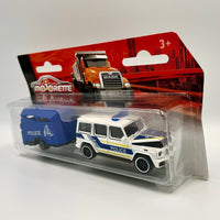 Majorette Trailer - Mercedes AMG G63 Police vehicle with Horse trailer scale 1:64