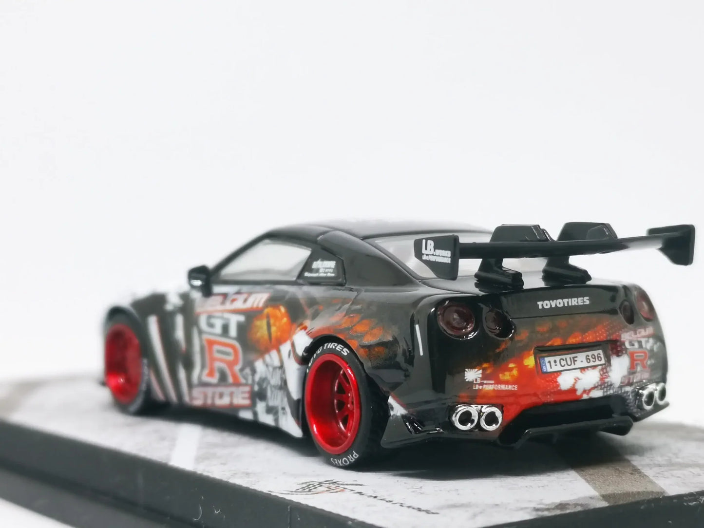 KJ Miniatures - 1:64 Nissan GT-R R35 Belgium GTR Store Edition Godzilla LBWK