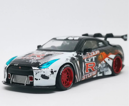KJ Miniatures - 1:64 Nissan GT-R R35 Belgium GTR Store Edition Godzilla LBWK