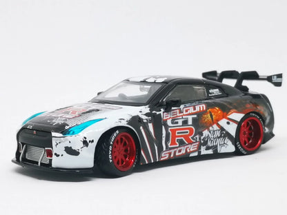 KJ Miniatures - 1:64 Nissan GT-R R35 Belgium GTR Store Edition Godzilla LBWK