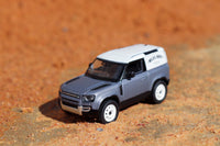 Tarmac Works Global 64 - 1/64 Land Rover Defender 90 Matt Blue Grey