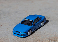 Tarmac Works Global 64 - Vertex Nissan Silvia S13 Toyo Tires - Blue - 1/64 scale