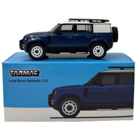 Tarmac Works Global 64 -  Land Rover Defender 110 Blue scale 1:64