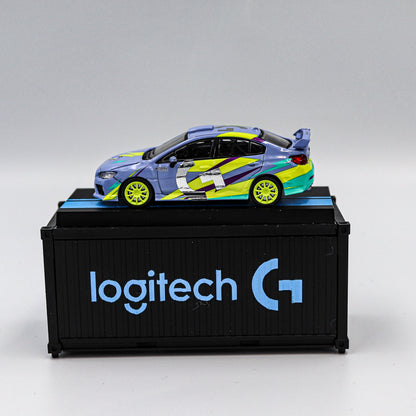 Tarmac Works - Subaru WRX STI 5207 Logitech G with Container - Hobby 64