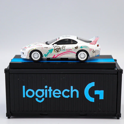 Tarmac Works - Toyota Supra RZ Logitech G Aurora with Container - Hobby 64 - Scale 1:64