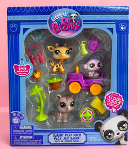 Littlest Pet Shop Gen 7 Safari Play Pack - Giraffe, Monkey and Rhino