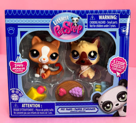 Littlest Pet Shop LPS Generation G7 Bark Cuterie Pet Pairs Dog 30 and Cat 34