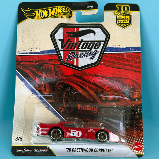 Hot Wheels Car Culture, Vintage Racing - 1976 Greenwood Corvette