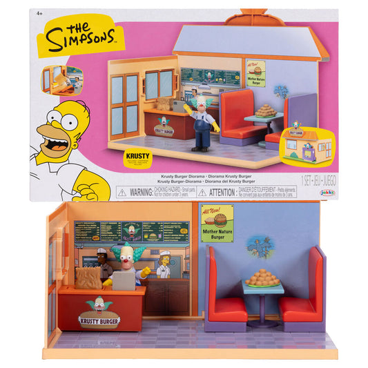 The Simpsons -  Krusty Burger Diorama / Set (With Krusty)