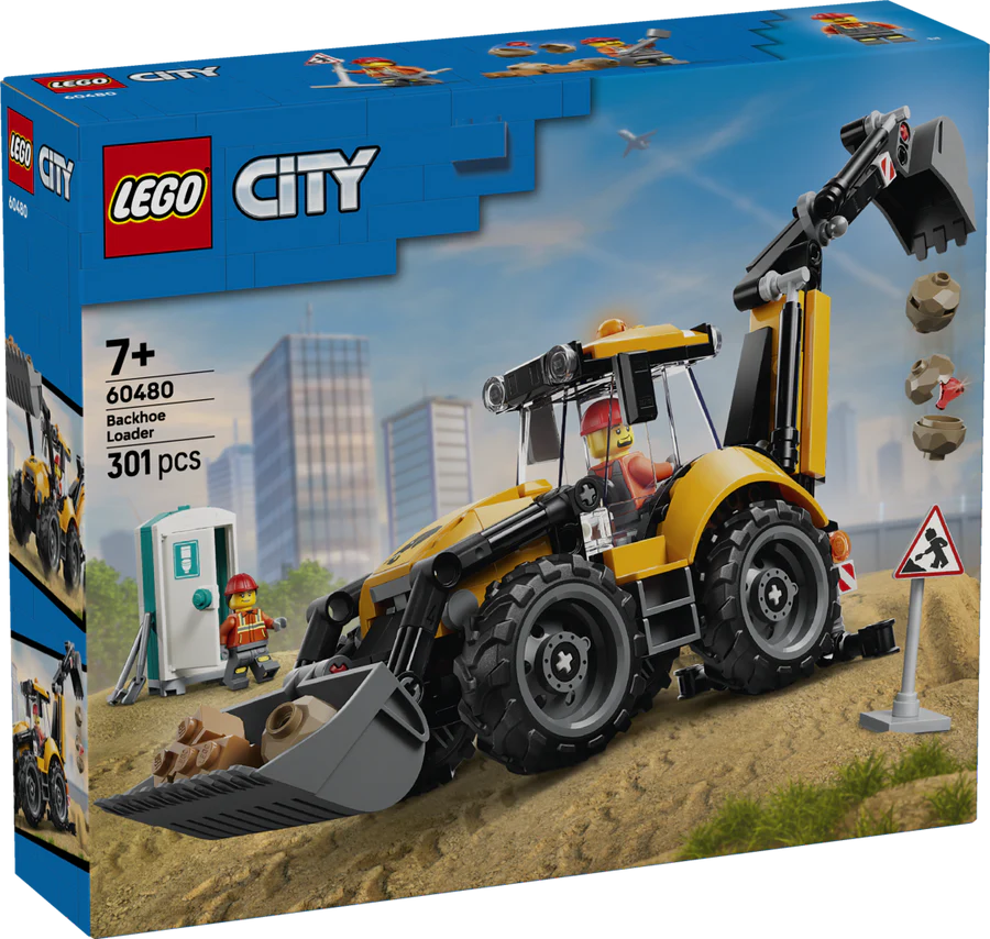 60480 - Lego City - Yellow Backhoe Loader