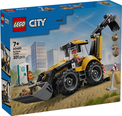 60480 - Lego City - Yellow Backhoe Loader
