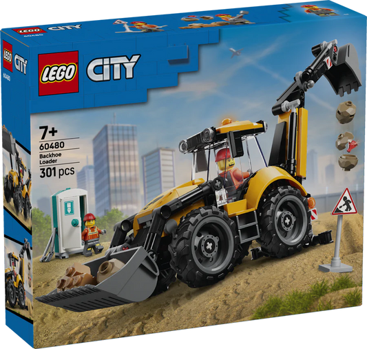60480 - Lego City - Yellow Backhoe Loader