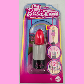 Barbie Mini Barbieland Fashionistas Dolls, 1.5-Inch Dolls in Lipstick Tube, Surprise Reveal (Red)