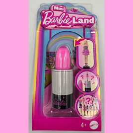 Barbie Mini Barbieland Fashionistas Dolls, 1.5-Inch Dolls in Lipstick Tube, Surprise Reveal (Bubblegum Pink)