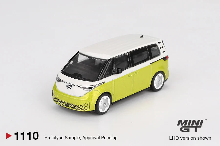 Mini GT 1110 - Volkswagen - Volkswagen ID.Buzz Candy White / Pomelo Yellow - Scale 1:64