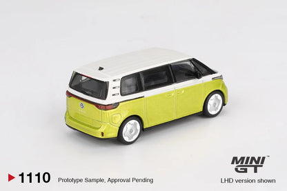 Mini GT 1110 - Volkswagen - Volkswagen ID.Buzz Candy White / Pomelo Yellow - Scale 1:64